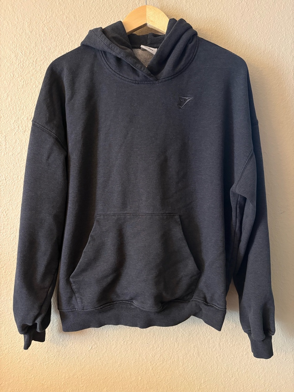 Gymshark Black Oversized Hoodie Women's Medium Kangaroo Pocket